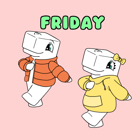 a cartoon drawing of two marshmallows with the word sunday written above them