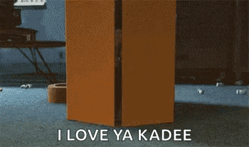 a box with the words `` i love ya kadee '' on it
