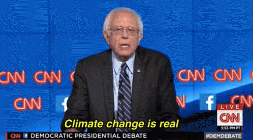 Bernie Sanders Climate Change Is Real GIF