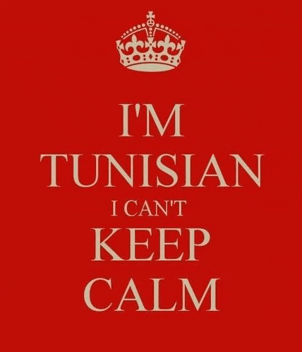 a poster that says i 'm tunisian i cant keep calm