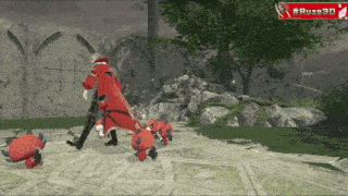 a video game with a #ruze3d logo on the top
