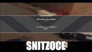 a screen that says return to lobby and snitzoce on the bottom