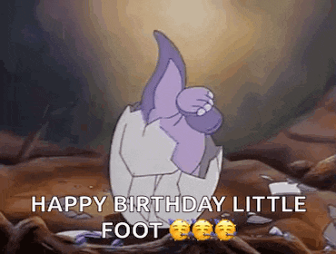 a cartoon of a baby dinosaur coming out of an egg .