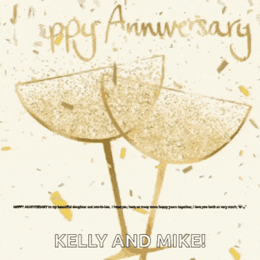 a happy anniversary kelly and mike greeting card
