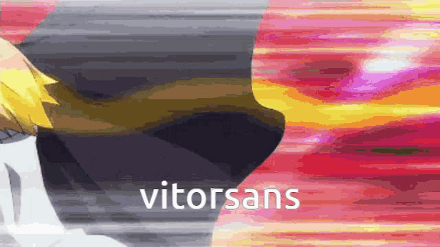 a picture of a person with the word vitorsans written on it