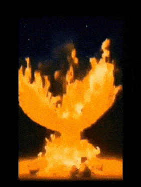 a large explosion with a lot of flames and smoke coming out of it