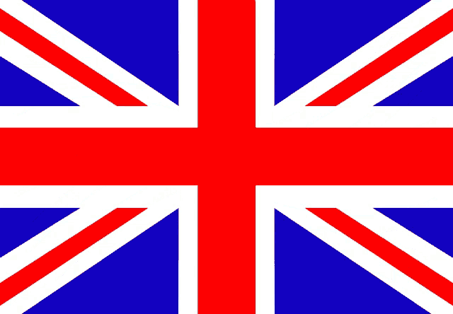 a red white and blue flag with a cross in the center