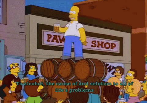 Homer To Alcohol! GIF - The Simpsons Alcohol Beer GIFs