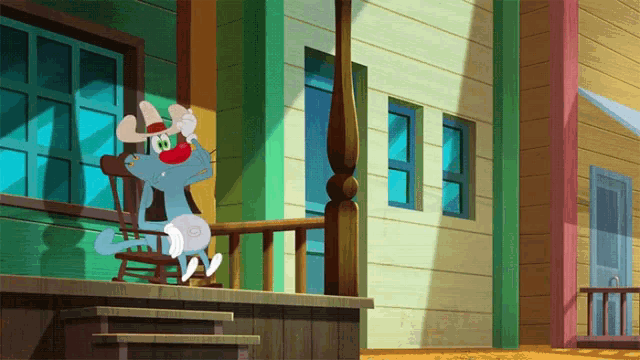 a cartoon of a cat wearing a cowboy hat