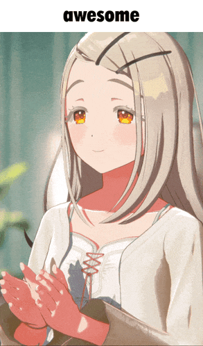 a picture of a girl with awesome written on the bottom