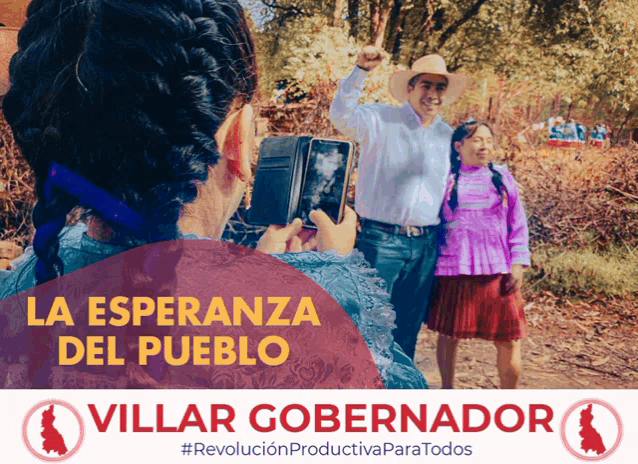 a poster that says la esperanza del pueblo villar governador