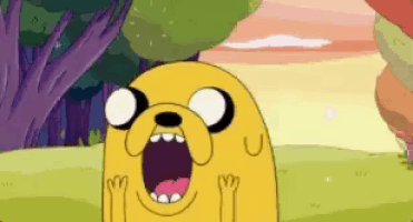 a cartoon character from adventure time with his mouth open