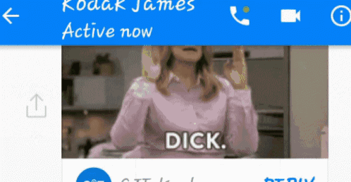 a screen shot of kodak james ' active now page