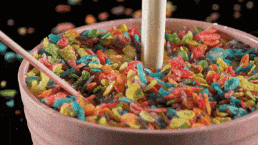 Crumbl Cookie Milk Glaze Featuring Fruity Pebbles GIF - Crumbl Cookie Milk Glaze Featuring Fruity Pebbles Fast Food GIFs