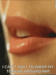 a close up of a woman 's lips with a quote on it .