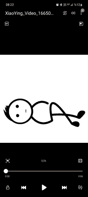 a cartoon stick figure is laying on its back with a face on it .