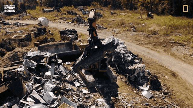 a breaking bobby bones video shows a large pile of trash