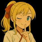 a girl with blonde hair and blue eyes is making a shhh gesture with her finger