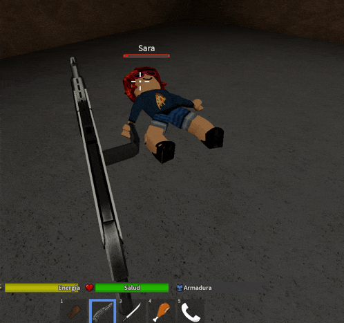 a video game character laying on the ground with sara written on the top