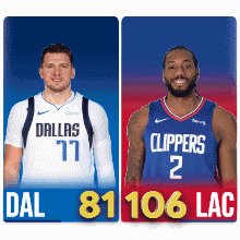 two basketball players from the dallas mavericks and clippers