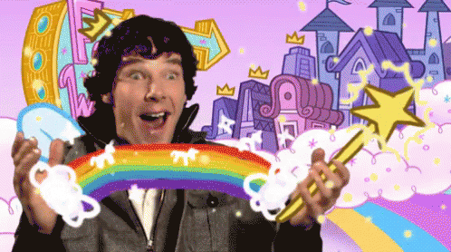 Benedict Cumberbatch, Rainbows Are The Real GIF - Benedict Cumberbatch Sherlock Sherlocked GIFs