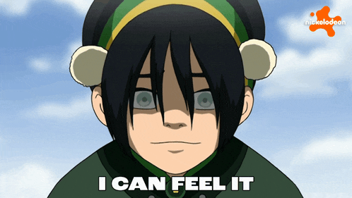 a cartoon character says i can feel it