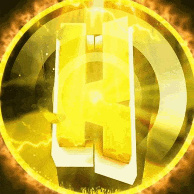 a yellow circle with the letter h in the middle