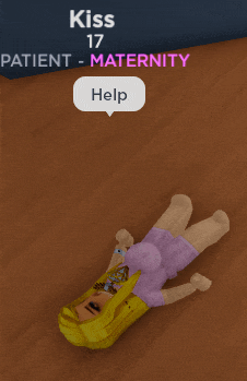 a girl laying on the floor with a speech bubble that says kiss 17 patient - maternity help