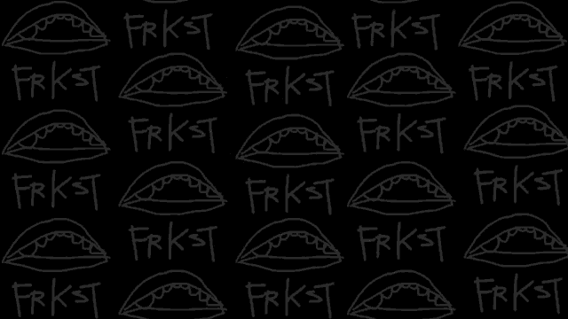 a black background with drawings of mouths and the words " frkst records "