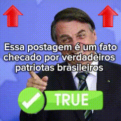 a man in a suit and tie pointing at a green check mark that says true