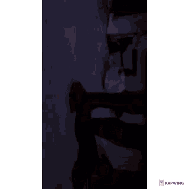 a close up of a person 's face with the word kapwing on the bottom right corner