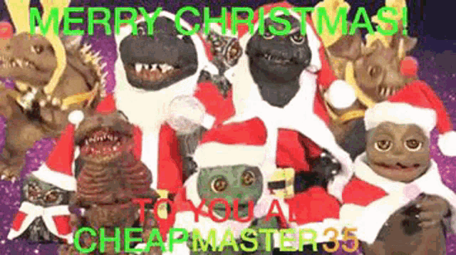 Merry Christmas Godzilla GIF - Merry Christmas Godzilla Godziban GIFs