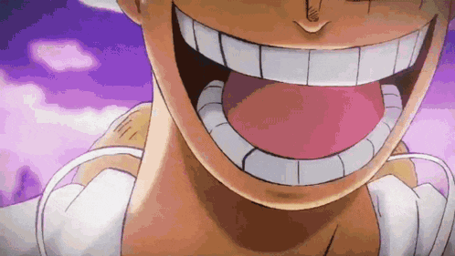 a close up of a person 's mouth with a large smile on it .