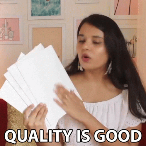 Quality Is Good Ayushi Singh GIF - Quality Is Good Ayushi Singh Creations To Inspire GIFs