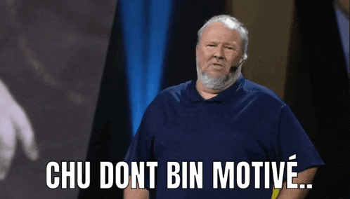 a man with a microphone on his ear says chu dont bin motive