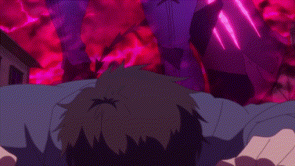 a woman in a bikini is standing in a dark room surrounded by pink and purple lights .