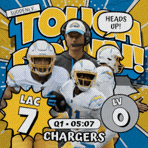 Las Vegas Raiders (0) Vs. Los Angeles Chargers (7) First Quarter GIF