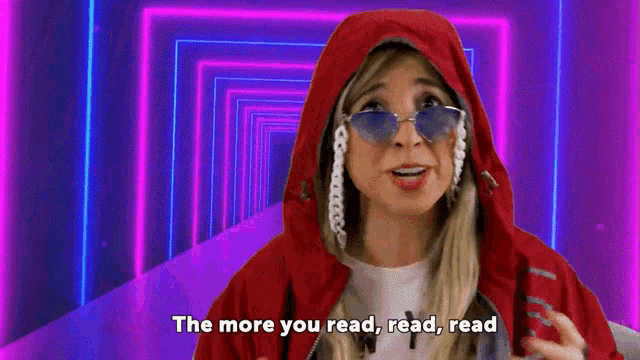 The More You Read The Smarter You Will Get Carina Fragozo GIF - The More You Read The Smarter You Will Get Carina Fragozo English In Brazil GIFs