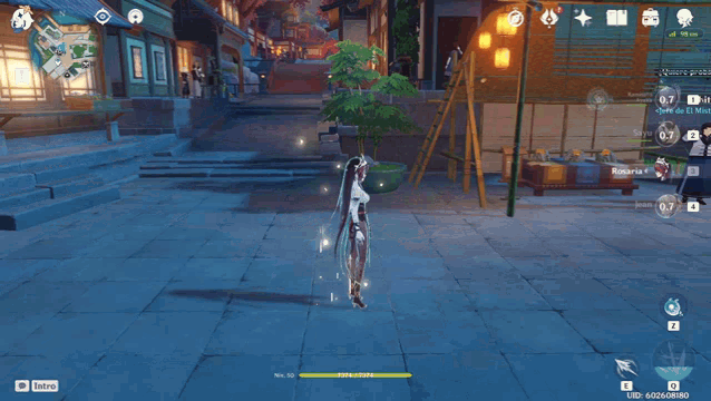 a screenshot of a video game shows a character named rosario