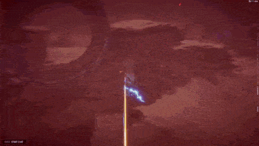 a computer screen shows a robot flying through the air and a start start button