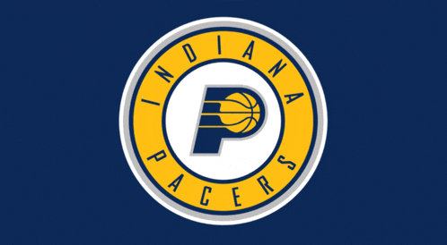 indiana pacers logo on a blue background