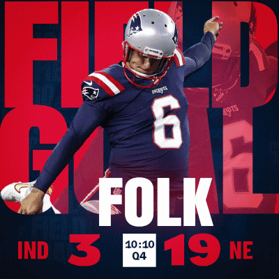 a patriots football player is featured on a poster that says field goal