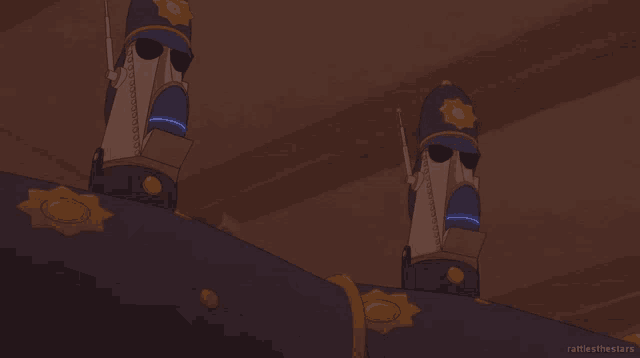 a cartoon of two police officers with the words au plaisir below them