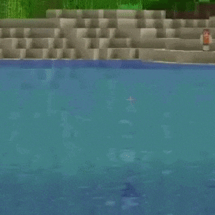 a minecraft character wearing sunglasses is standing in front of a brick wall .