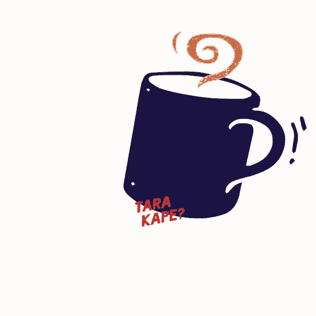 a logo with a cup of coffee and the words tara kape
