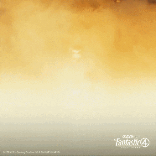 a poster for the fantastic 4 first steps shows a man in smoke