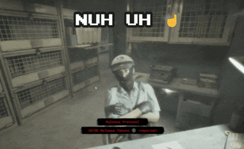 a screenshot of a video game with the words nuh uh on the top