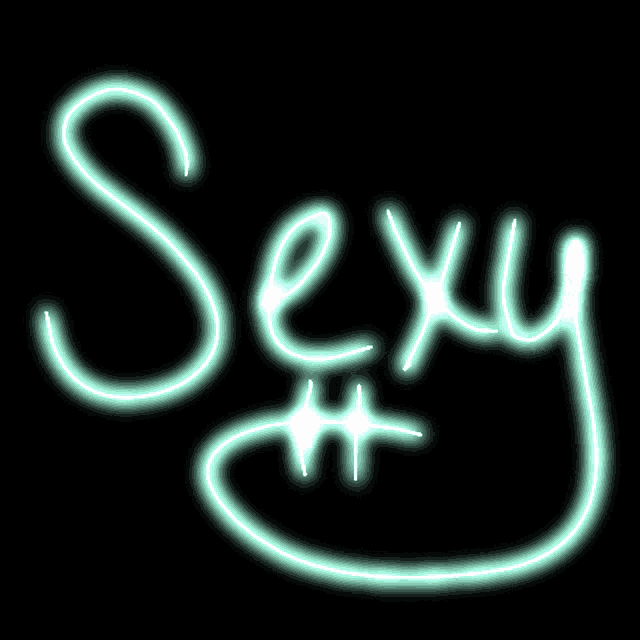 a neon sign that says sexy with a star in the middle