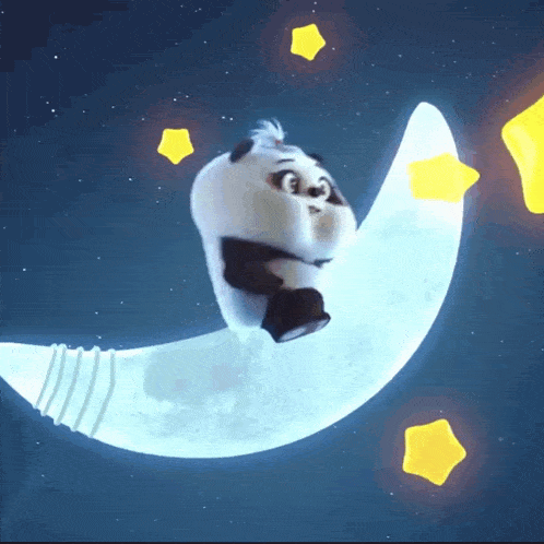 Bamboo Panda Moon GIF - Bamboo Panda Moon Night Wish GIFs