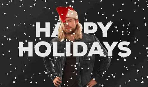 Happy Holidays Santa Hat GIF